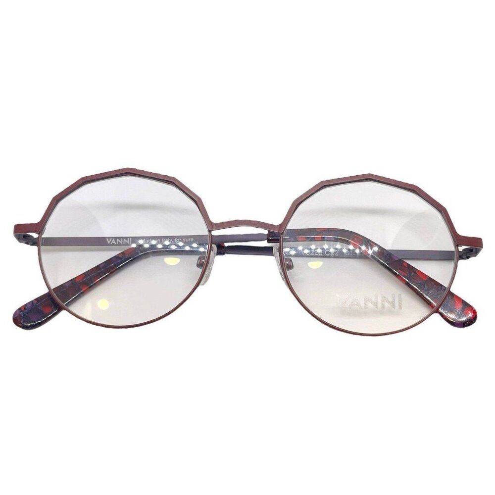 Vanni V6223 Eyeglasses for Women, Red Metal Frame, Full Rim, Round Shape - Picture 9 of 9